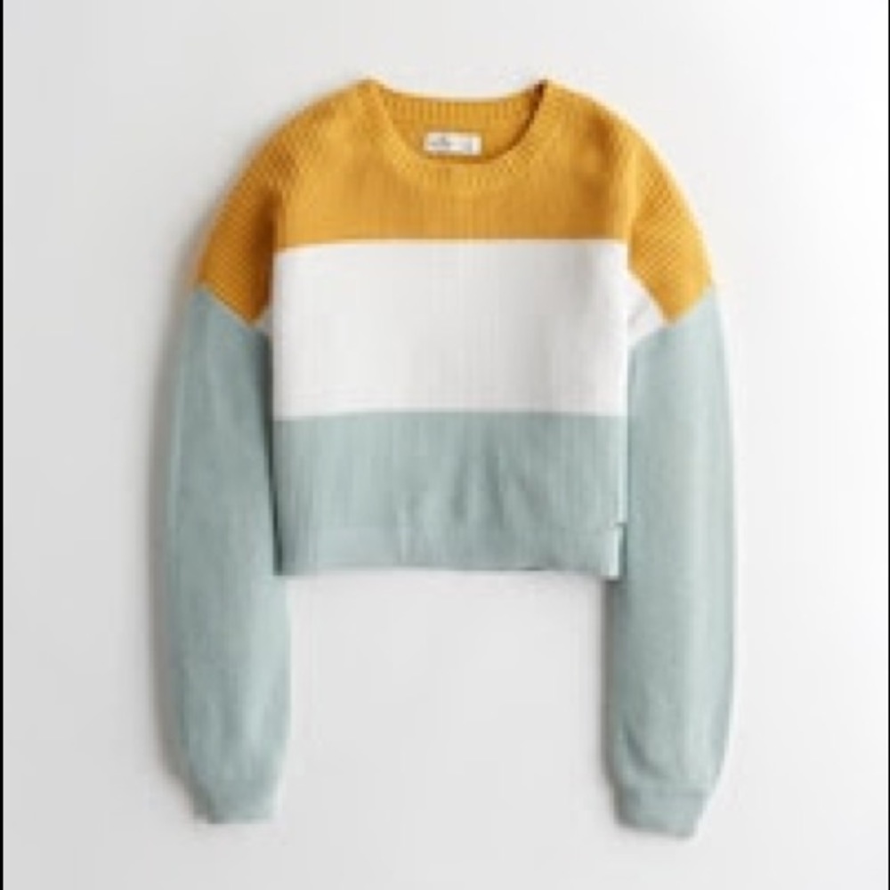 Colorblock Crewneck Sweater cropped - Picture 1 of 3